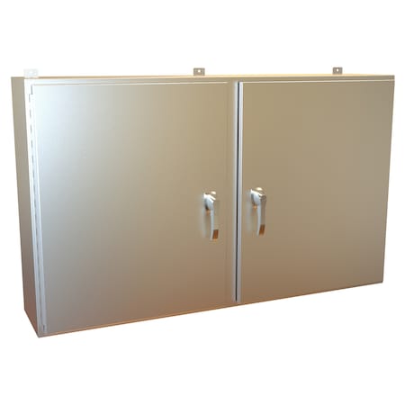 Hammond 3 Point Latch with Padlock Handle Electrical Enclosures, 36 in H, 12 in D, 60 in W HN4WM366012SS